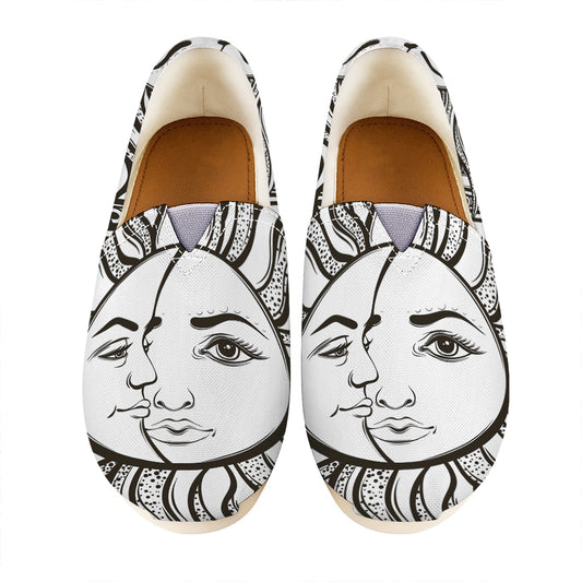 Bohemian Celestial Sun And Moon Print Casual Shoes