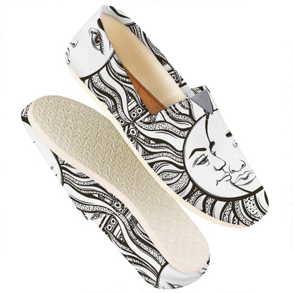 Bohemian Celestial Sun And Moon Print Casual Shoes