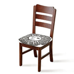 Bohemian Celestial Sun And Moon Print Chair Cushion Cover