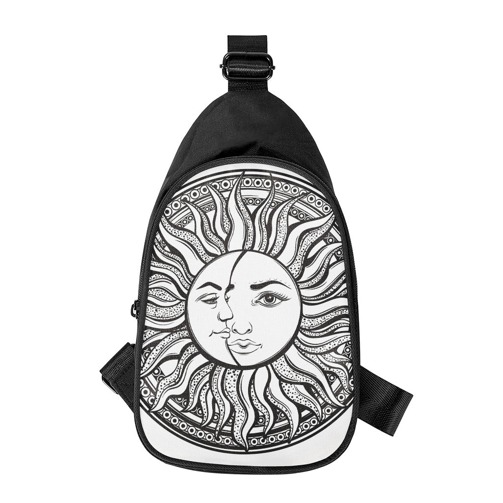 Bohemian Celestial Sun And Moon Print Chest Bag