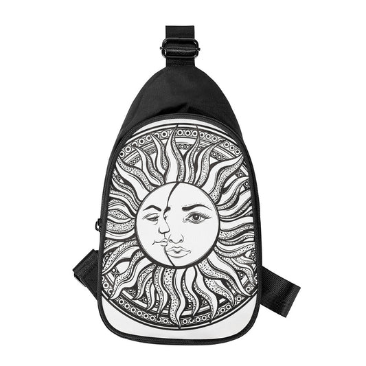 Bohemian Celestial Sun And Moon Print Chest Bag