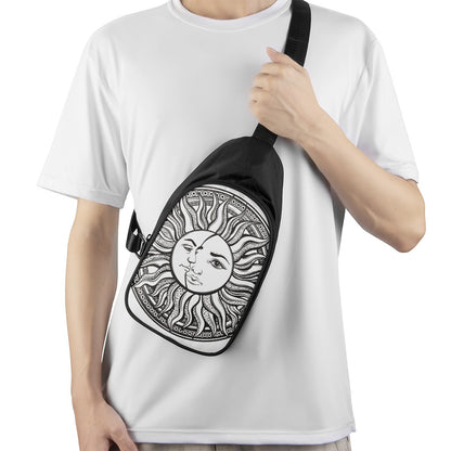 Bohemian Celestial Sun And Moon Print Chest Bag