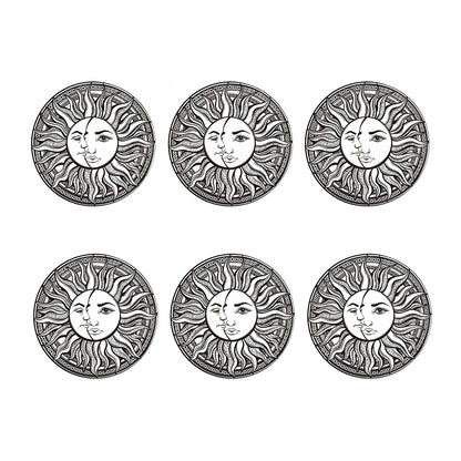 Bohemian Celestial Sun And Moon Print Coaster Set