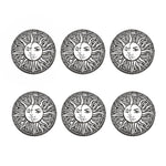 Bohemian Celestial Sun And Moon Print Coaster Set