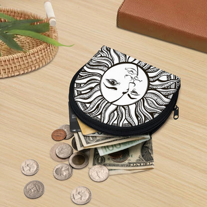 Bohemian Celestial Sun And Moon Print Coin Purse