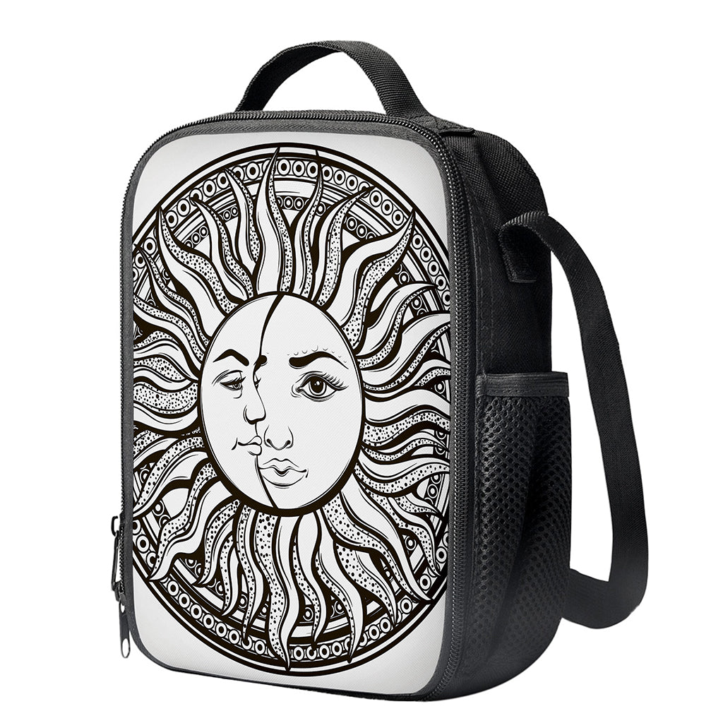 Bohemian Celestial Sun And Moon Print Crossbody Lunch Bag