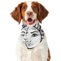 Bohemian Celestial Sun And Moon Print Dog Bandana