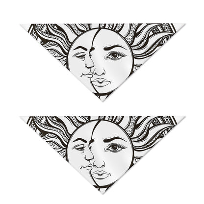 Bohemian Celestial Sun And Moon Print Dog Bandana