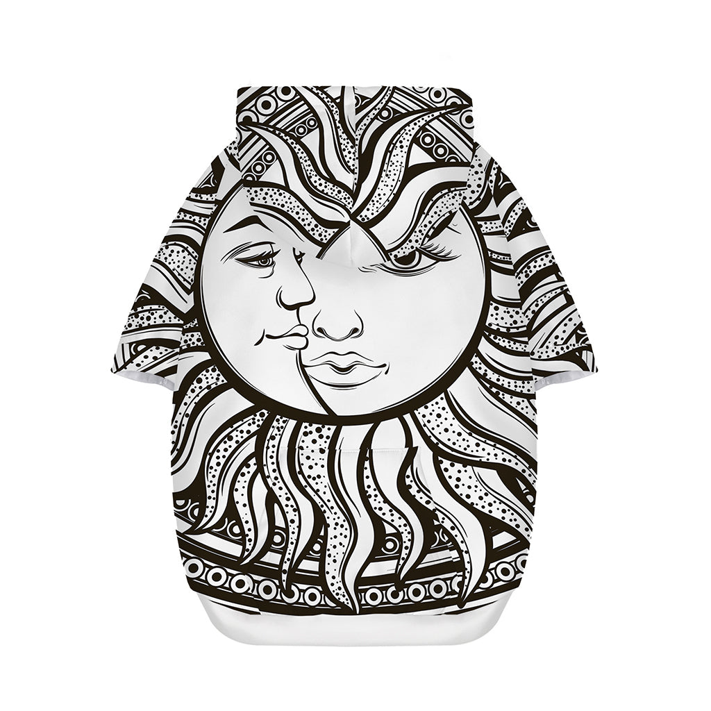 Bohemian Celestial Sun And Moon Print Dog Zip Up Hoodie