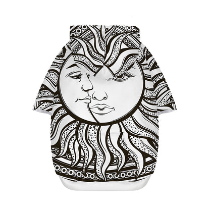 Bohemian Celestial Sun And Moon Print Dog Zip Up Hoodie