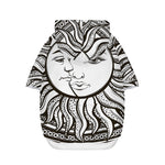 Bohemian Celestial Sun And Moon Print Dog Zip Up Hoodie