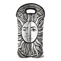 Bohemian Celestial Sun And Moon Print Double Neoprene Wine Tote