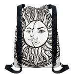 Bohemian Celestial Sun And Moon Print Drawstring Backpack