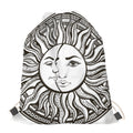Bohemian Celestial Sun And Moon Print Drawstring Bag