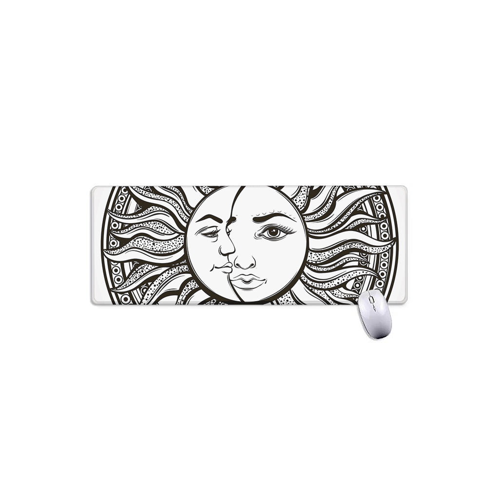 Bohemian Celestial Sun And Moon Print Extended Mouse Pad