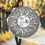 Bohemian Celestial Sun And Moon Print Foldable Umbrella