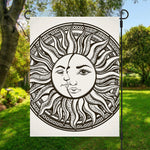 Bohemian Celestial Sun And Moon Print Garden Flag