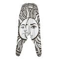 Bohemian Celestial Sun And Moon Print Hammer Pants