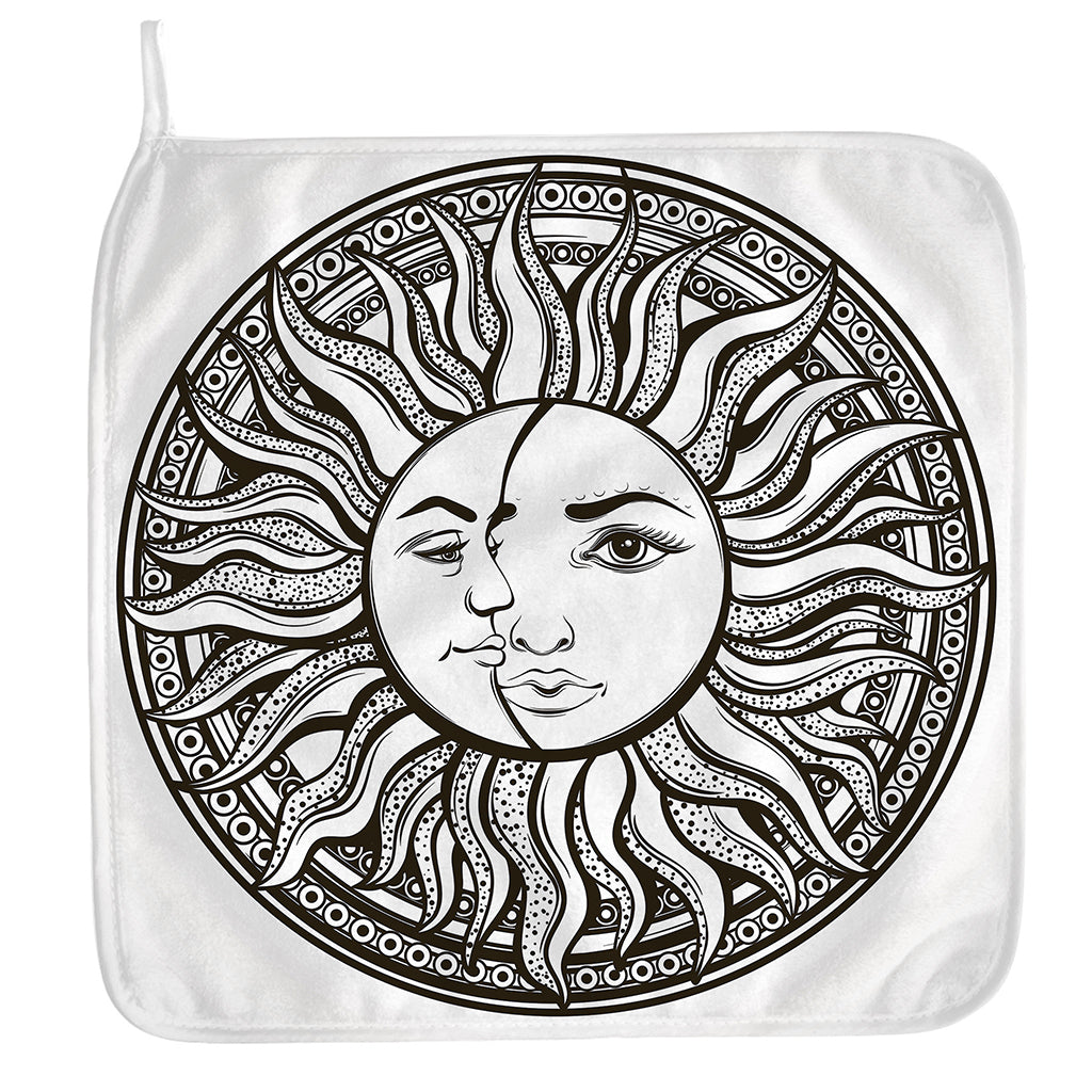 Bohemian Celestial Sun And Moon Print Hand Towel