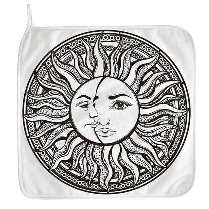 Bohemian Celestial Sun And Moon Print Hand Towel