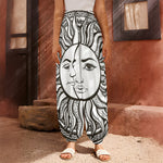 Bohemian Celestial Sun And Moon Print Harem Pants