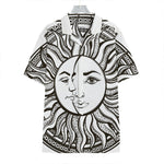 Bohemian Celestial Sun And Moon Print Hawaiian Shirt