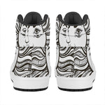Bohemian Celestial Sun And Moon Print High Top Leather Sneakers