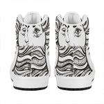 Bohemian Celestial Sun And Moon Print High Top Leather Sneakers