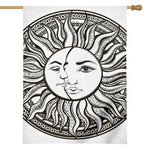Bohemian Celestial Sun And Moon Print House Flag