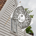 Bohemian Celestial Sun And Moon Print House Flag