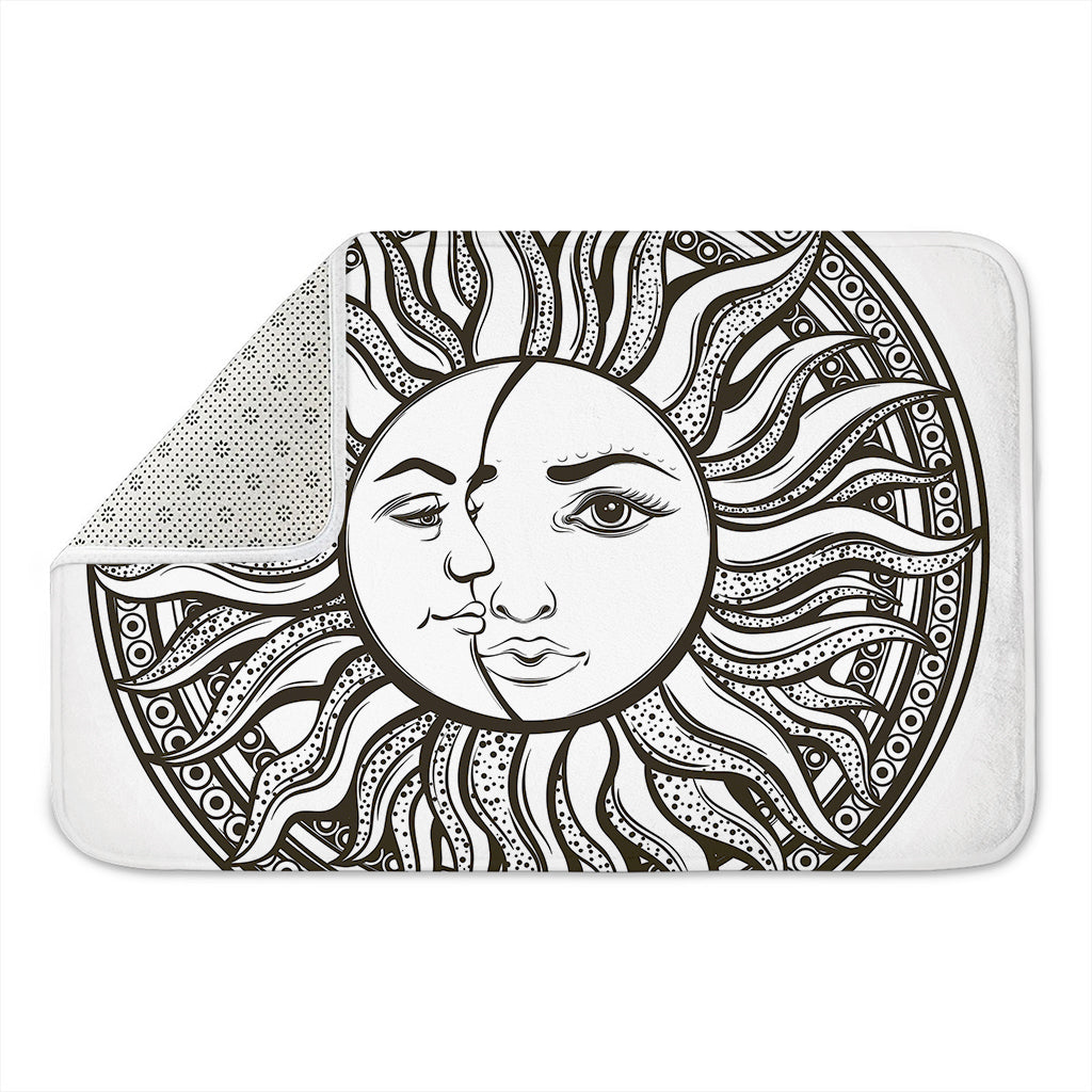 Bohemian Celestial Sun And Moon Print Indoor Door Mat