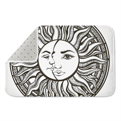 Bohemian Celestial Sun And Moon Print Indoor Door Mat