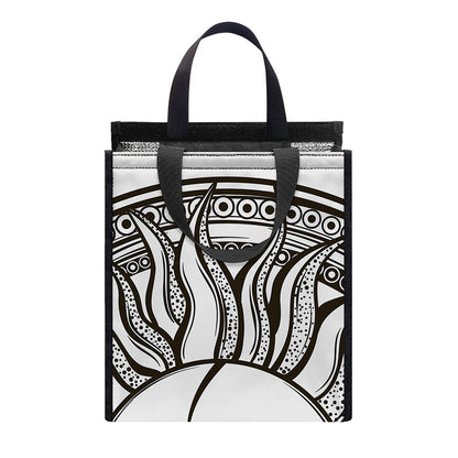 Bohemian Celestial Sun And Moon Print Insulated Lunch Tote