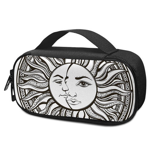 Bohemian Celestial Sun And Moon Print Insulin Cooler Travel Case