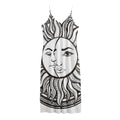 Bohemian Celestial Sun And Moon Print Jersey Midi Cami Dress