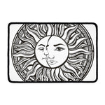Bohemian Celestial Sun And Moon Print Kitchen Mat