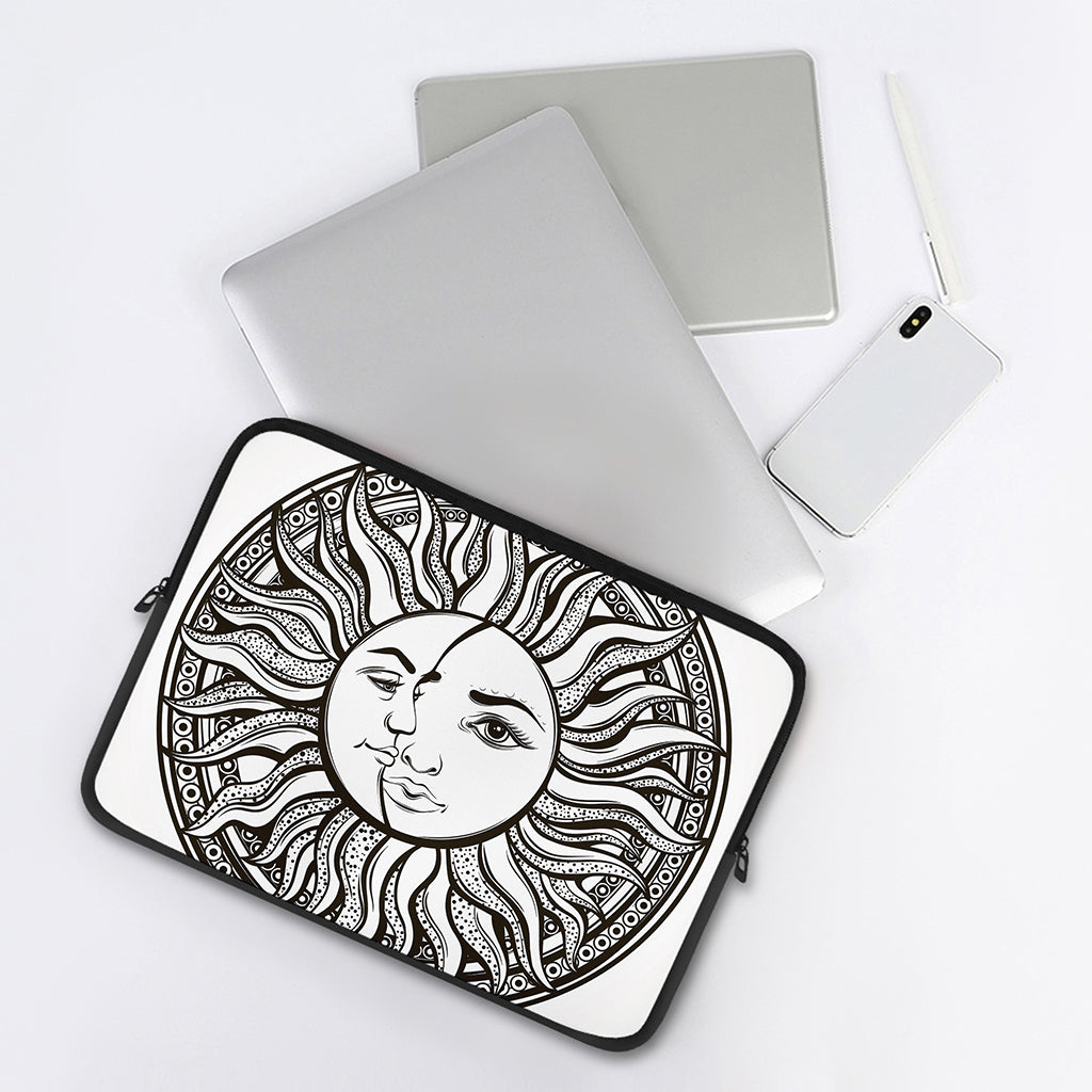 Bohemian Celestial Sun And Moon Print Laptop Sleeve