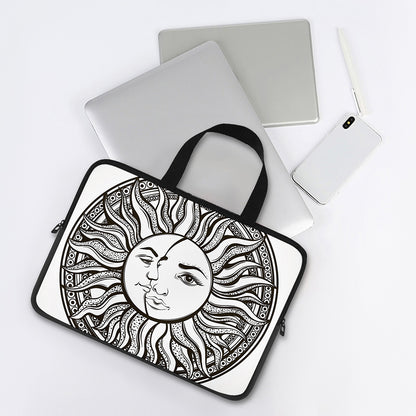 Bohemian Celestial Sun And Moon Print Laptop Sleeve With Handle