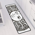 Bohemian Celestial Sun And Moon Print Long Kitchen Mat