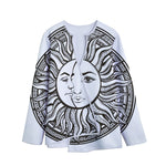 Bohemian Celestial Sun And Moon Print Long Sleeve Short Coat