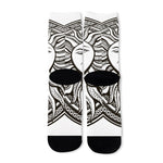 Bohemian Celestial Sun And Moon Print Long Socks