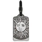 Bohemian Celestial Sun And Moon Print Luggage Tag