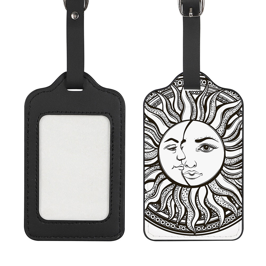 Bohemian Celestial Sun And Moon Print Luggage Tag
