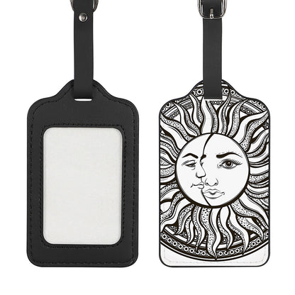 Bohemian Celestial Sun And Moon Print Luggage Tag