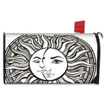 Bohemian Celestial Sun And Moon Print Mailbox Cover