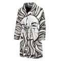 Bohemian Celestial Sun And Moon Print Men's Bathrobe