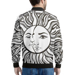 Bohemian Celestial Sun And Moon Print Men's Bomber Jacket