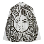Bohemian Celestial Sun And Moon Print Men's Cotton Blazer