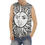 Bohemian Celestial Sun And Moon Print Men's Fitness Tank Top