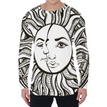 Bohemian Celestial Sun And Moon Print Men's Long Sleeve T-Shirt